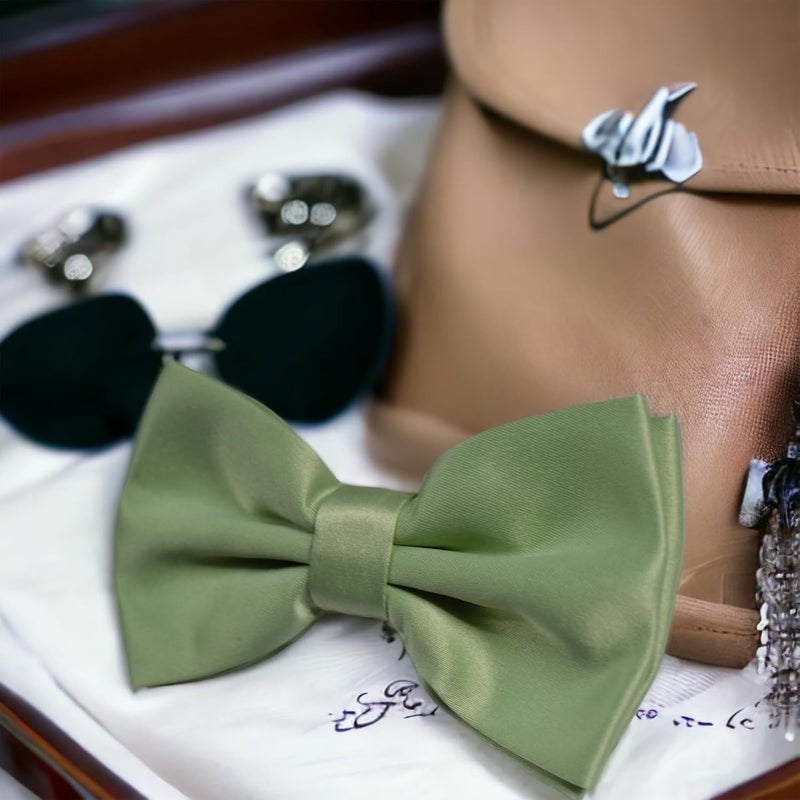 Trilece Bow Ties for Men - Mens Solid Color Formal Pre Tied Bowtie and Pocket Square Sets - Mens Bowties Bow Tie Sets - Image 5